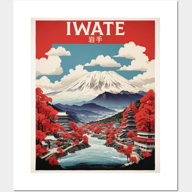 Iwate Japan Travel Vintage Tourism Poster Wall Art by TravelersGems